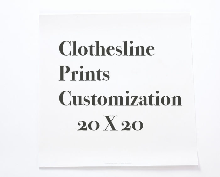 20" x 20" Customization